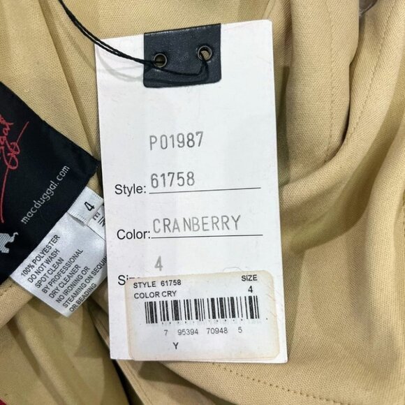 NWT Mac Duggal Red Pink Mermaid Formal Gown $798 - Picture 13 of 13